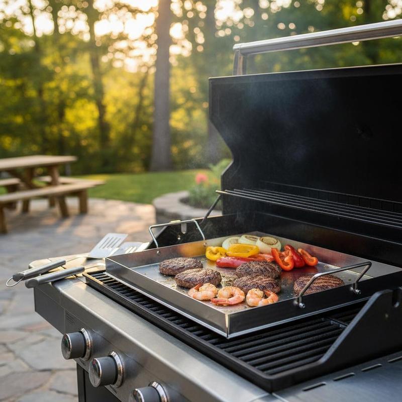 Camping Cooking Top - Chapa de Grelhar Universal Retangular 18x16