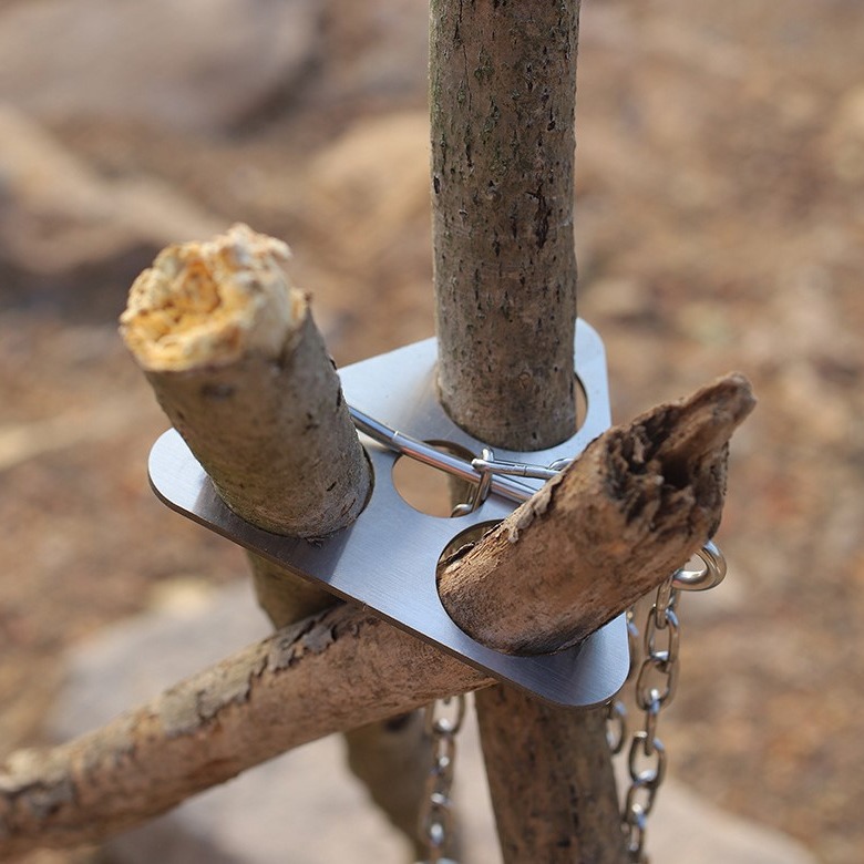 Camping Cooking And Eating - Tripé de Camping em Aço Inoxidável