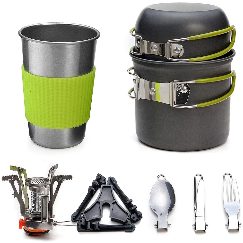 Camping Cooking Stove - Kit de panelas de acampamento com