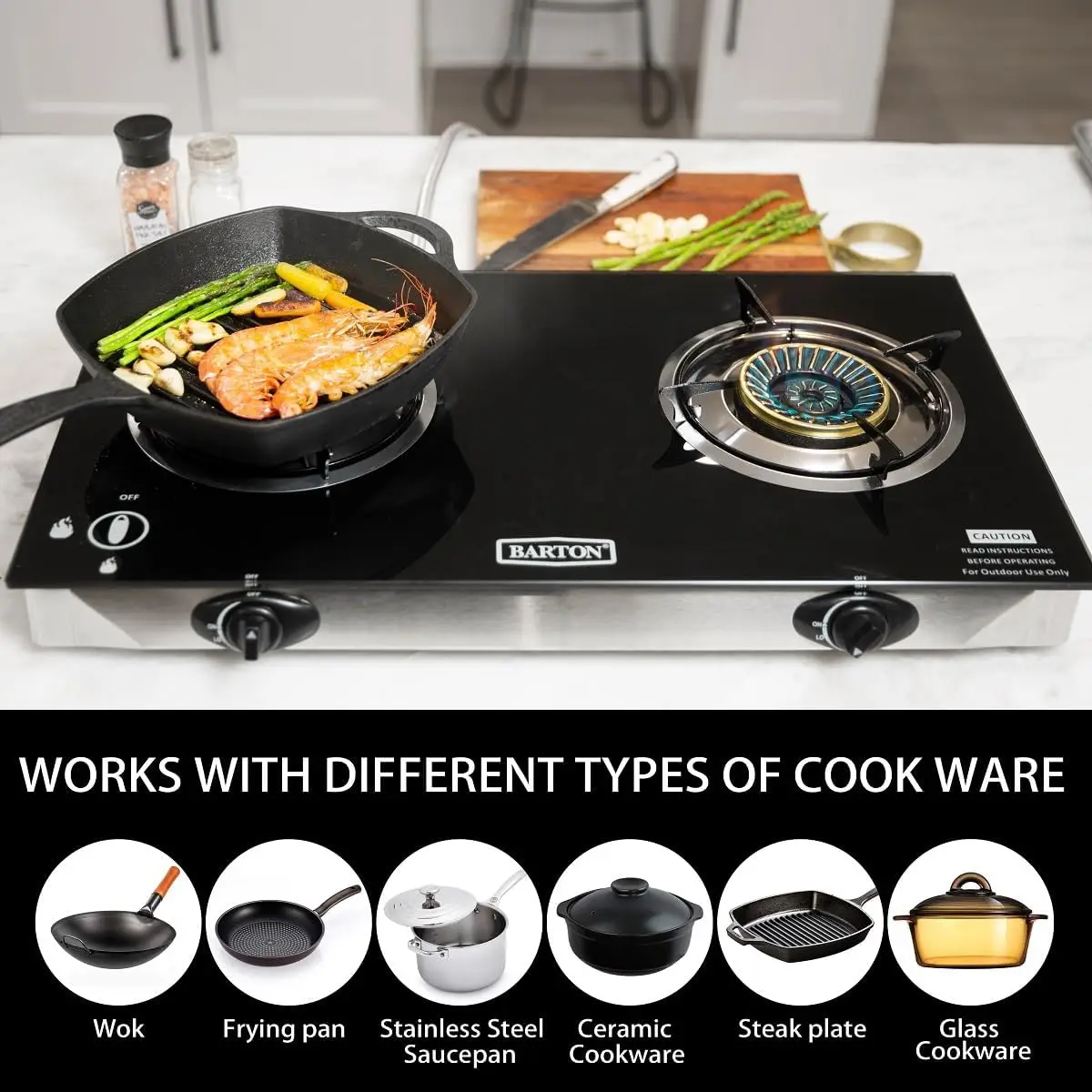 Fogão a Gás Propano de 2 Queim - Camping Cooking Top avaliação e preço