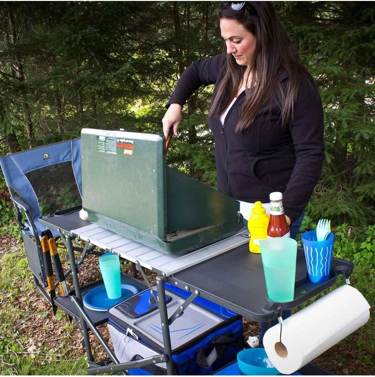 Mesa de Cozinha Portátil Dobrá - Camping Cooking Top avaliação e preço