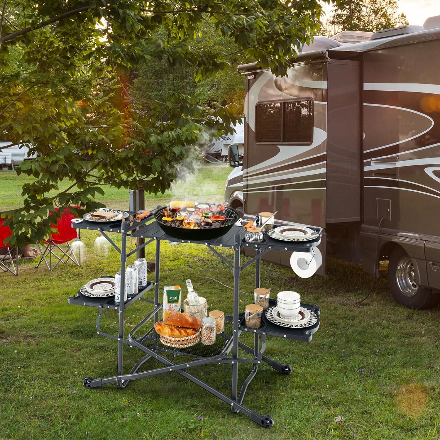 Mesa de Cozinha Portátil para  - Camping Cooking Top avaliação e preço
