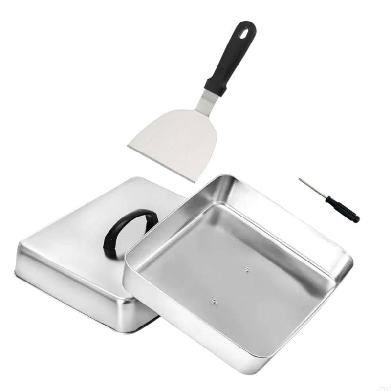 Tampa plana com formato quadra - Camping Cooking Top avaliação e preço