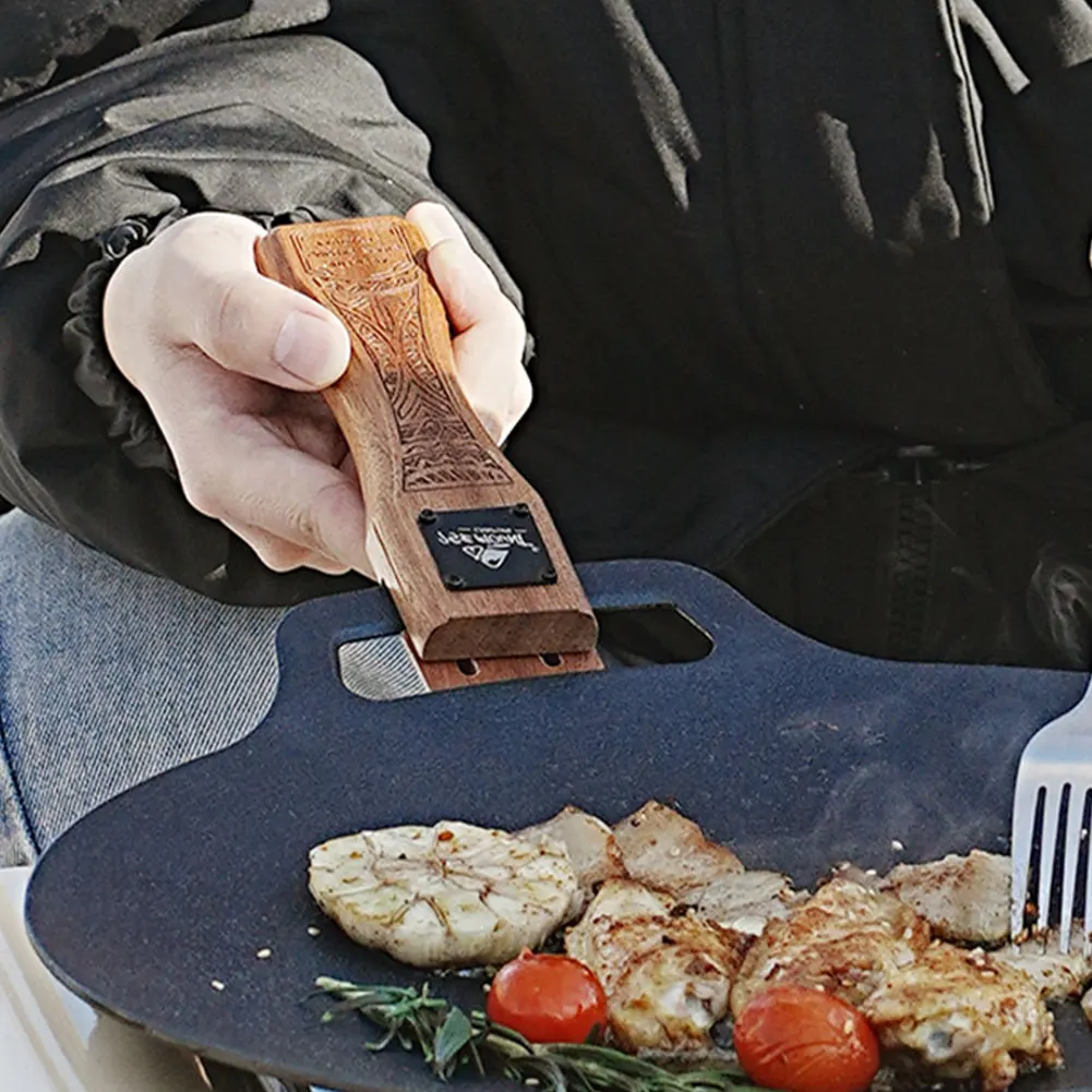 Chapa de Churrasco de Madeira  - Camping Cooking Disc avaliação e preço