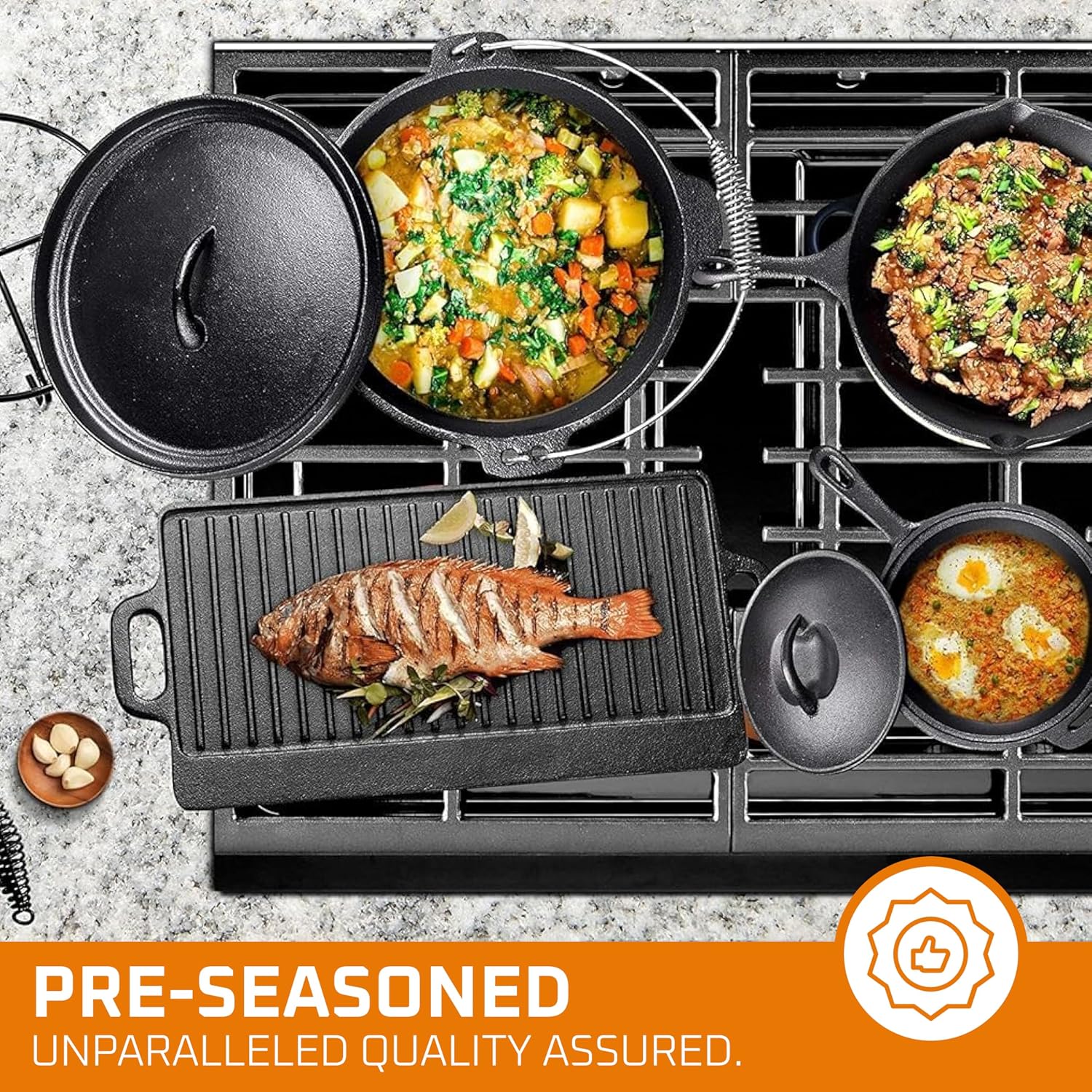 Conjunto de Cozinha para Campi - Camping Cooking Cast Iron avaliação e preço