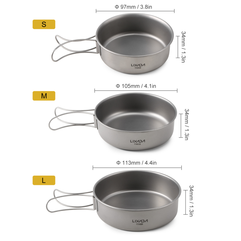 Lixada tigelas de titânio ultr - Camping Cooking Disc avaliação e preço