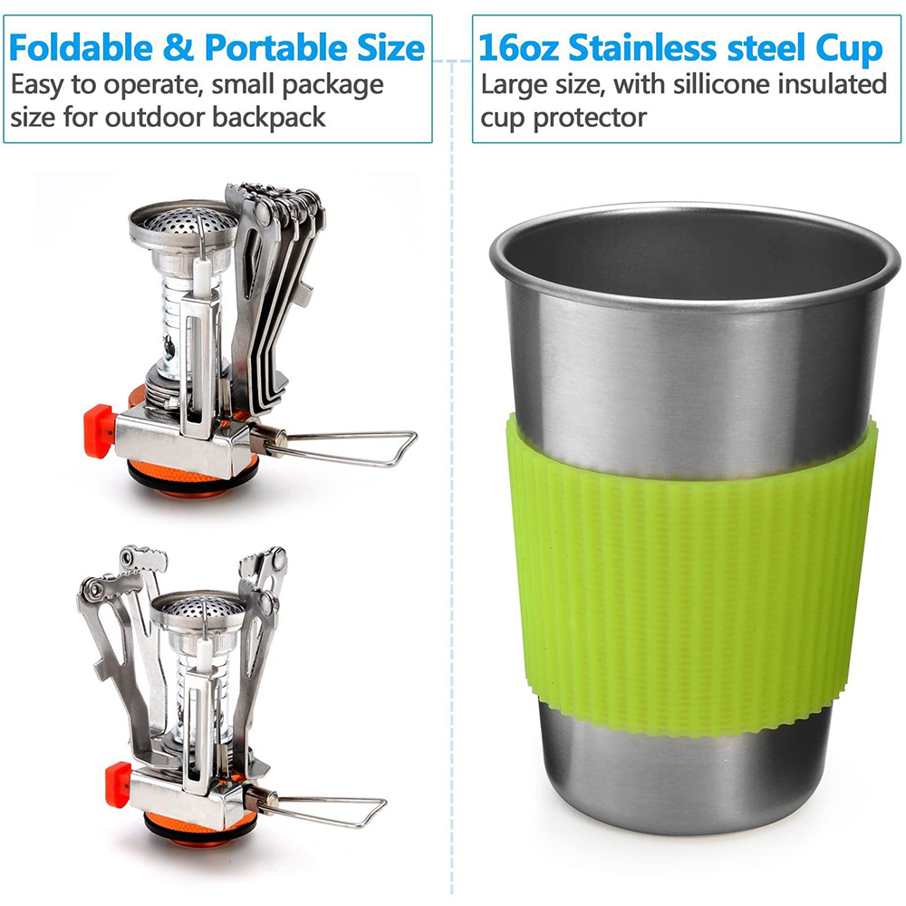Kit de panelas de acampamento  - Camping Cooking Stove avaliação e preço